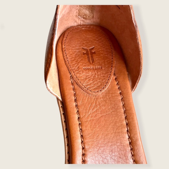 Frye Brielle Cognac Leather Chic Ankle Heel Sandal - Picture 11 of 16